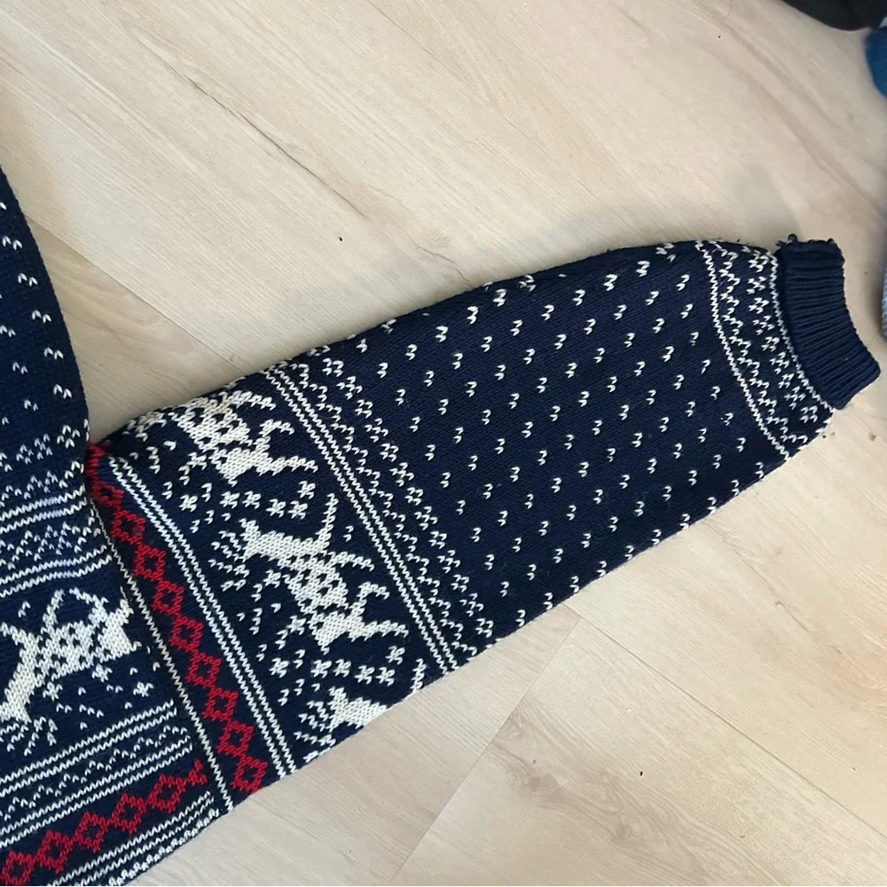 DALE of norway virigin wool sweater womens size XXL loose weave navy winter - Picture 8 of 14